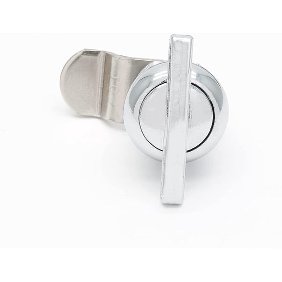 Thumb Operated Offset Cam Lock 5/8 Inch Cylinder & Offset Cam, Keyless RV Compartment Latch, RV Twist Lock Mailbox Locks for Files Cabinet Drawer Door Tool Box, Chrome Finish
