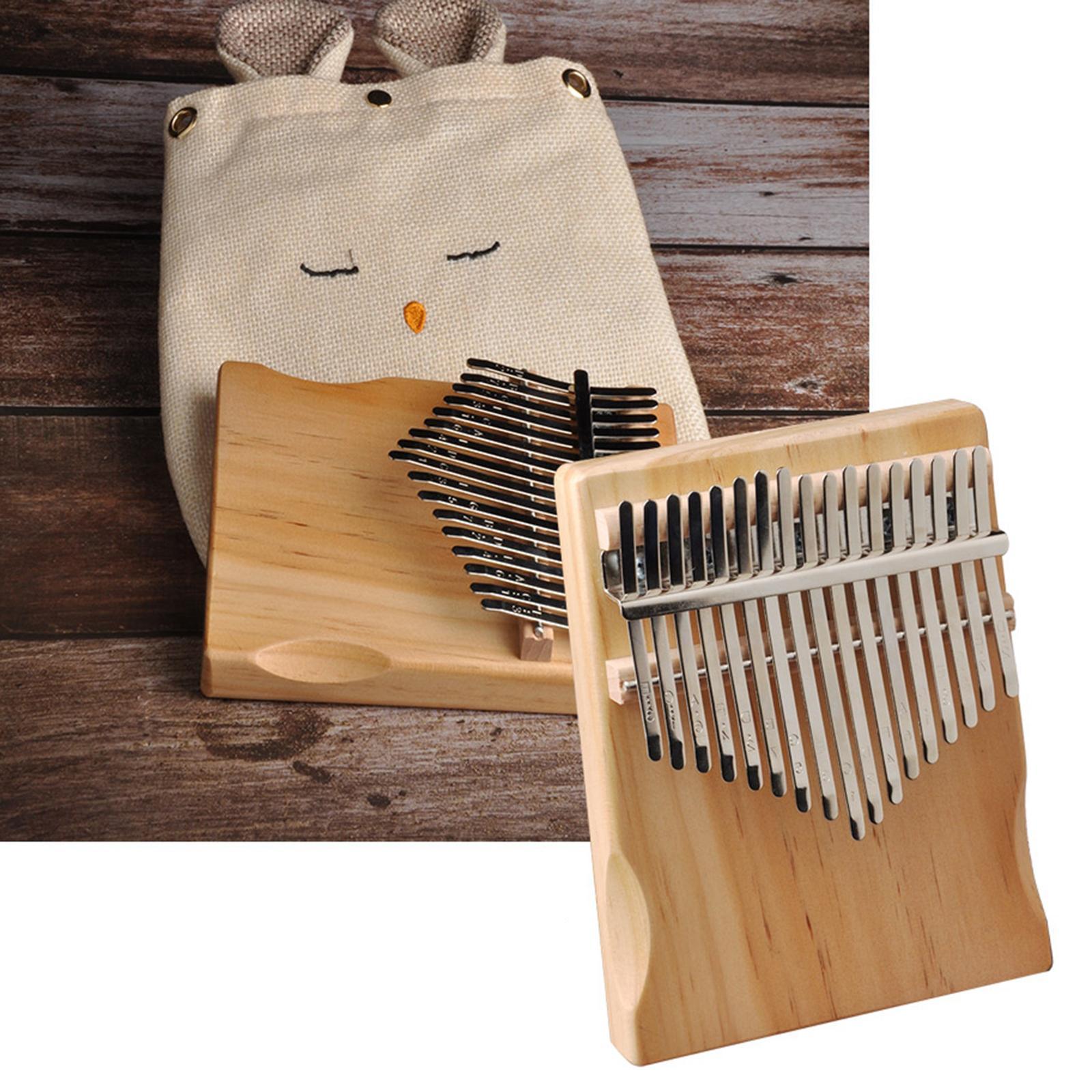 Thumb Piano 17 Key Portable Finger Piano for Kids Adults - Wood, 13x18cm