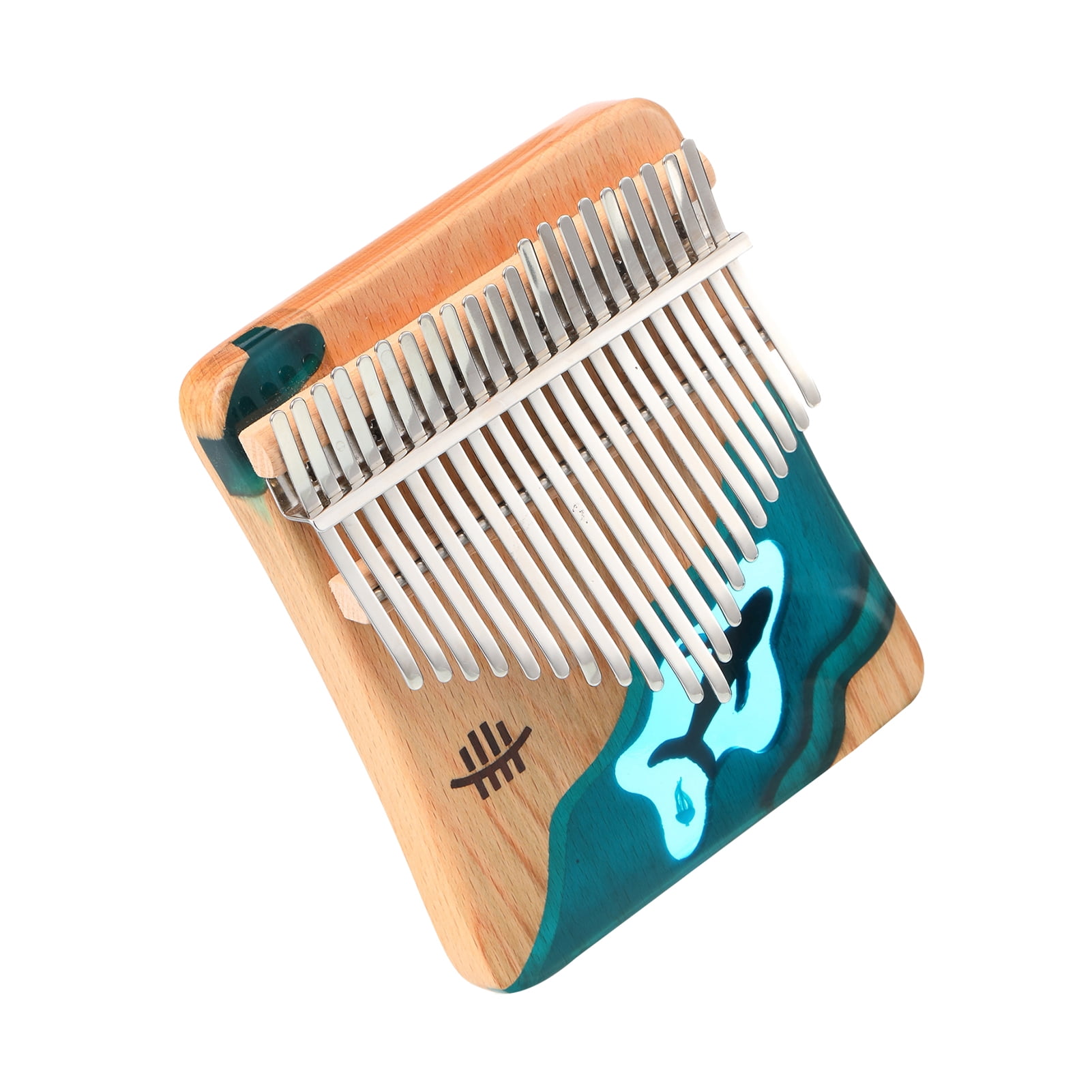 Thumb Piano,Pattern Kids With Thumb Piano Musical Kids With Hammer Musical Ocean Pattern Wood Thumb Piano Beech Wood Thumb 21 Piano Beech Dsfen Eryue Laoshe