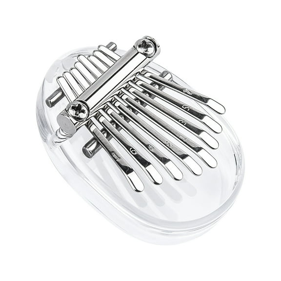 Mini 8-Key Transparent Acrylic Thumb Piano - Finger Keyboard Musical Instrument