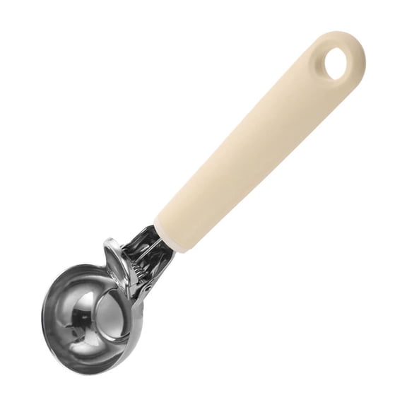 Thumb Press Ice Cream Scoop Stainless Steel Fruit Ball Maker,Spring Loaded Trigger Scoop Tool,Ergonomic Handheld Kitchen Gadget For Watermelon Fruit Dough Meat Portioning Easy Release Food Scoop