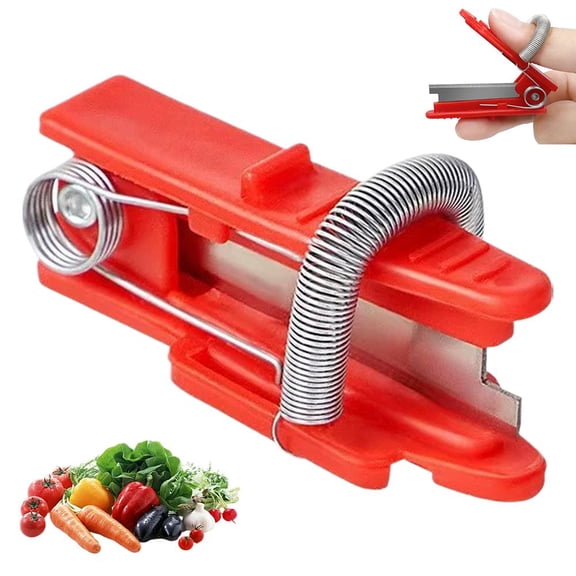 Thumb & Pruning Shears - Steel Finger Tip Garden Pinchers Snips, Fruit for Leaf Plant Trimming, Tr Picking,