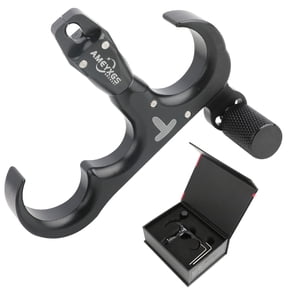 Thumb Release for Compound Bow - 3 Finger Trigger 360° Rotating Jaws, Aluminum Alloy,Adjustable