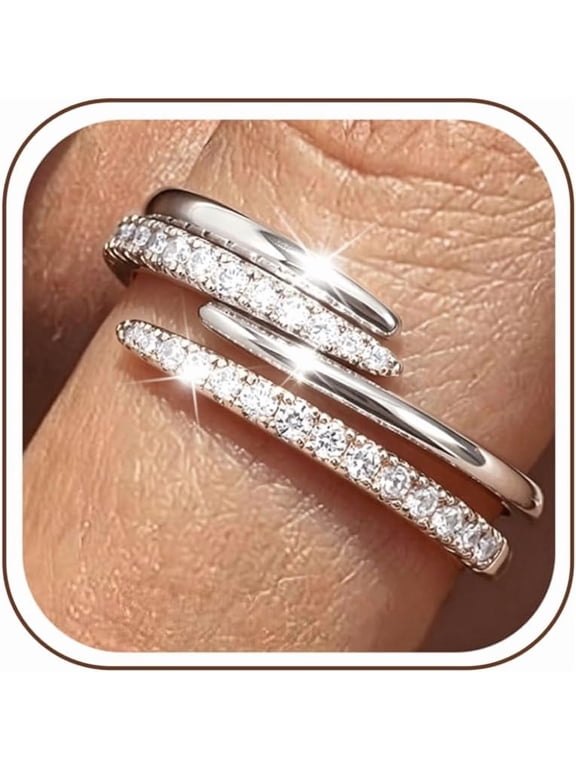 Thumb Rings for Women Non Tarnish Adjustable Stackable Ring Set