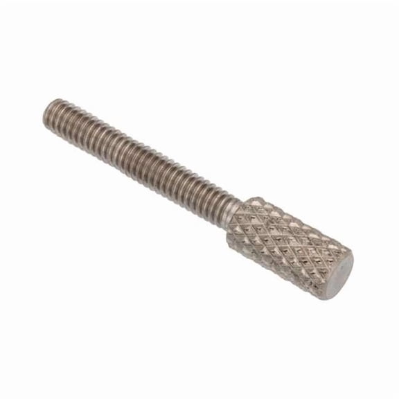 Thumb Screw, #8-32 Thread Size, Round, Plain 18-8 Stainless Steel, 1/2 in Head Ht, 1 in Lg