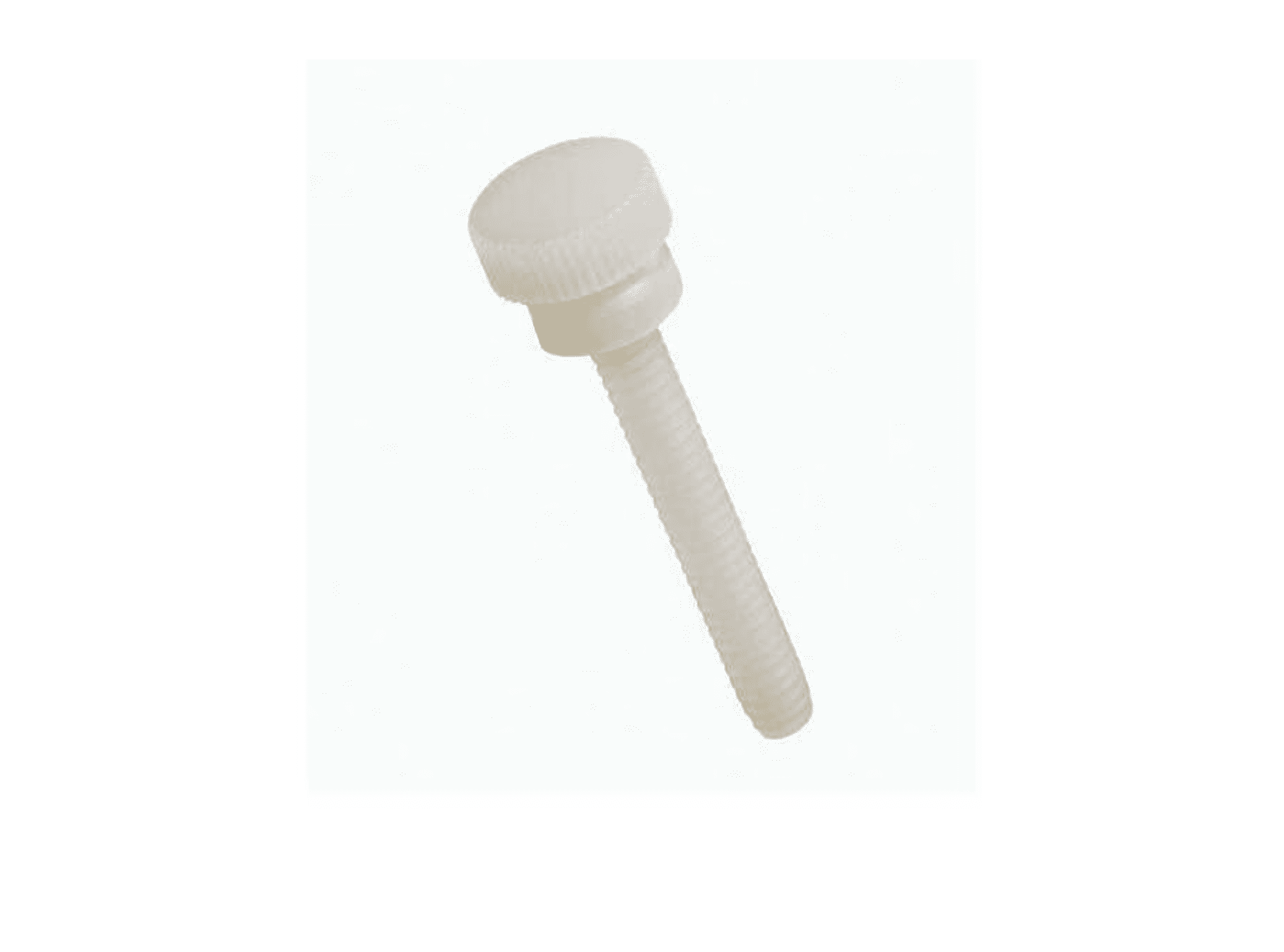 Plain Nylon Round Head Knurled Thumb Screw, 1 inch Length