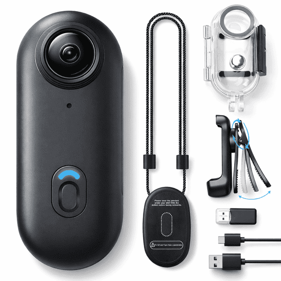 JETO H88 4K Mini Body Camera with 64GB Memory Card, Magnetic Wearable Clip, Waterproof Case