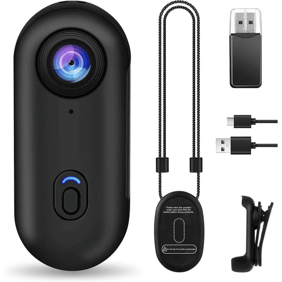 JETO Mini 4K Action Camera with WiFi, 150 Wide Angle, Waterproof, for Cycling Hiking Sports - Black