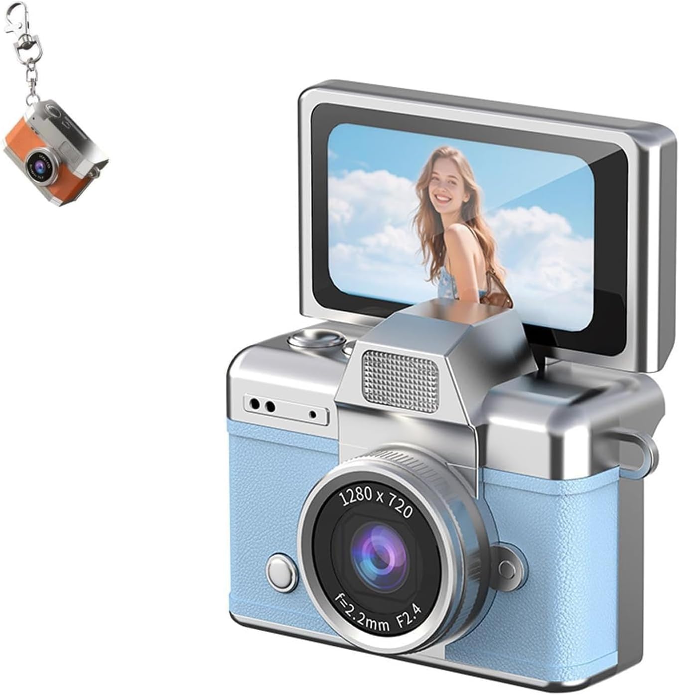 Thumb-Sized Flip Screen Mini Camera, 2026 New Mini Keychain Digital ...