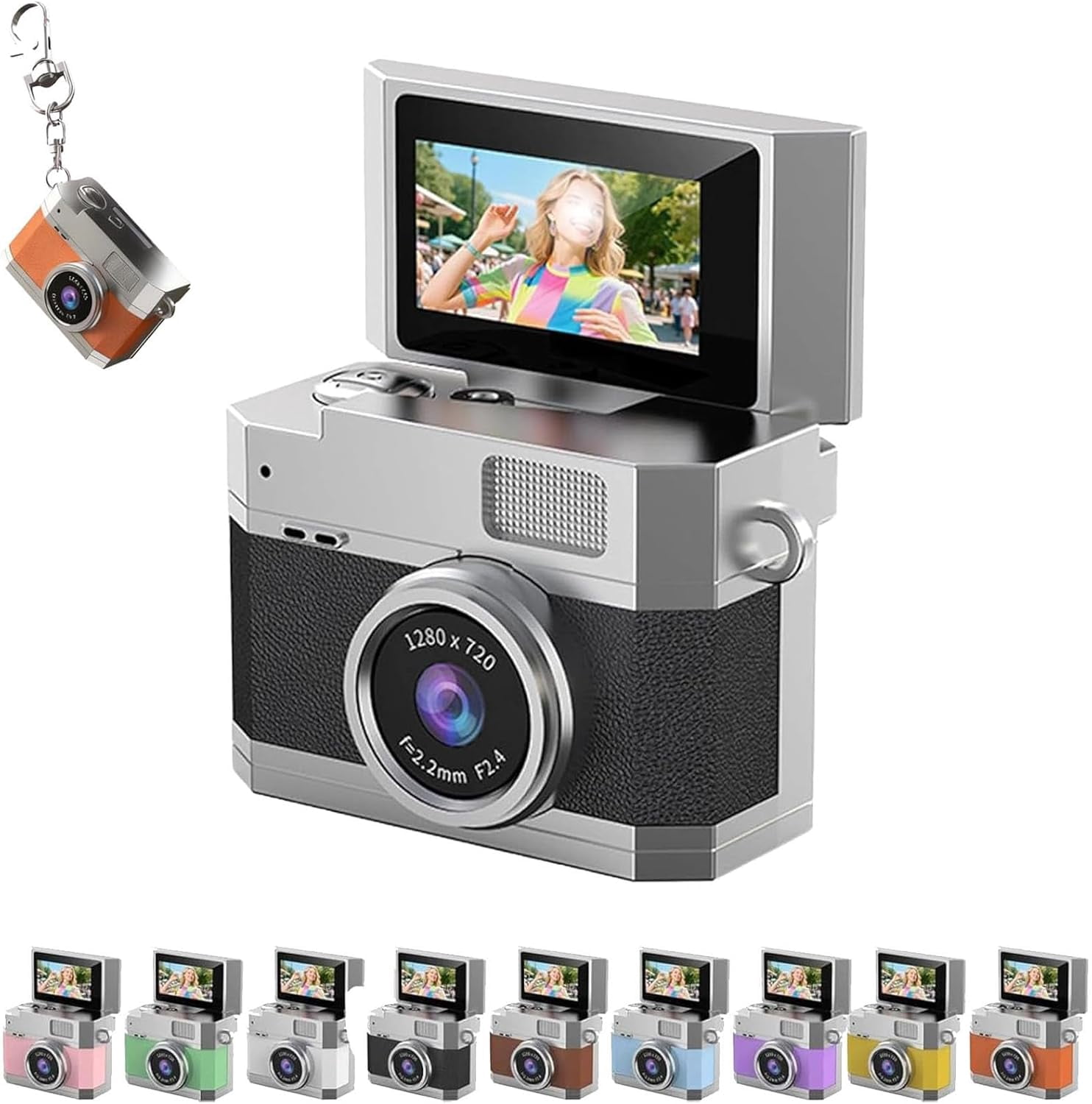 Thumb-Sized Flip Screen Mini Camera,Digital Retro CCD HD Portable ...