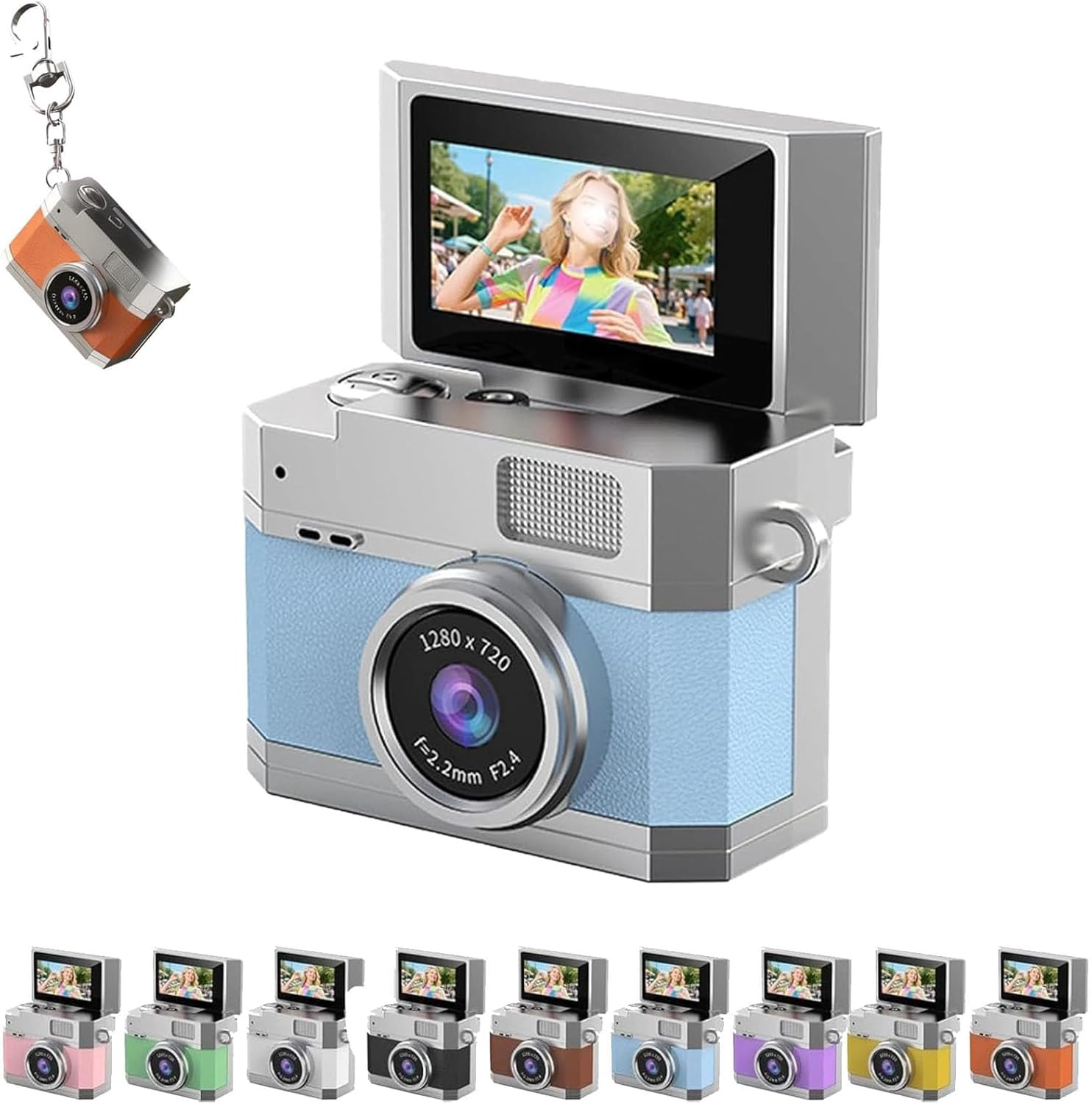 Thumb-Sized Flip Screen Mini Camera,Digital Retro CCD HD Portable ...