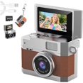 thumbnail image 1 of Thumb-Sized Flip Screen Mini Digital Camera, Retro CCD Sensor, 180° Rotating Screen, 64GB TF Card & OTG Adapter, Compact Digital Camera for Students & Campus Life, 1 of 7