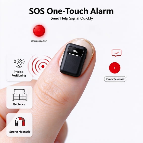 ThumbSized Mini Magnetic GPS Tracker, RealTime Portable Location Locator with Long Standby Battery, Historical Trajectory Playback & Geofence Smart Alerts, AntiLost GPS Tracking Device for Car, Lu