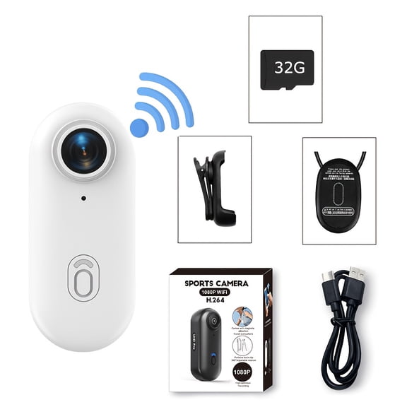 Thumb-Sized Portable Action Camera, 800mAh long battery, ultra-wide clear lens, first-person recording for sports, pets and daily monitoring