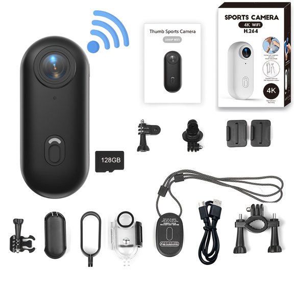 Thumb-Sized Wearable Pocket Camera, Ultra Clear Wide Angle Lens, 800mAh Battery, Supports Memory Card, Portable Recorder for Sports First-Person Pet Monitoring