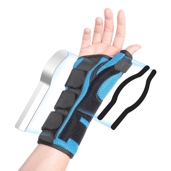 Thumb Spica Splint Brace - Left/Right Hand Wrist Support for Carpal Tunnel, De Quervain's, Arthritis Pain Relief & Sprains - Adjustable Stabilizer with Aluminum Splint for Women Men, Right, M