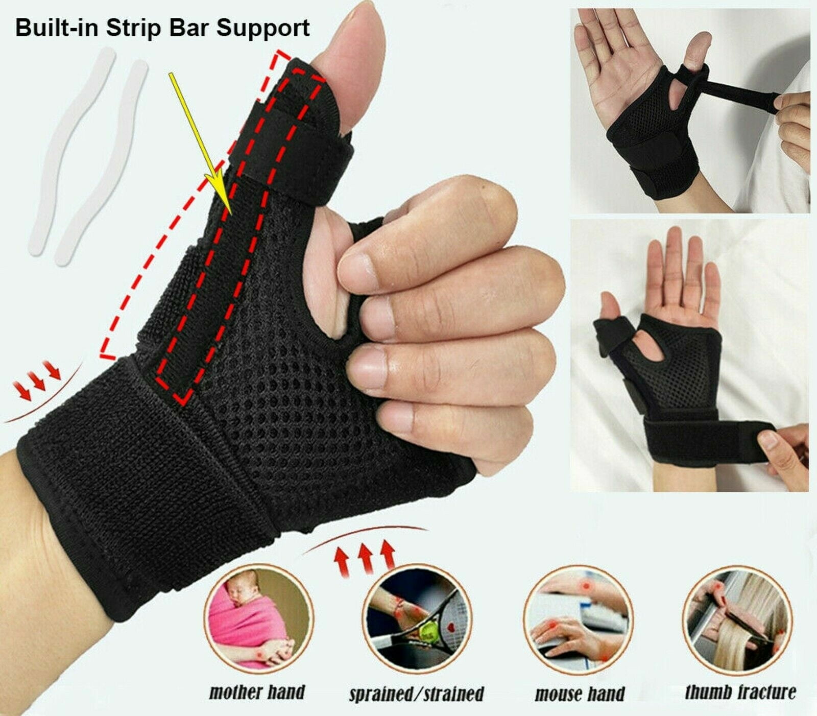 Thumb Spica Splint Wrist Brace Support Stabiliser De Quervains Tendonitis