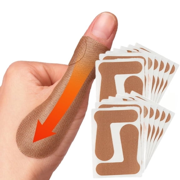 Thumb Support Tape for Left/Right Hand Self Adhesive Thumb Support Brace Elastic Thumb Patch for Sport Housework Joint Support(14 Sheets 28Pcs, Beige)