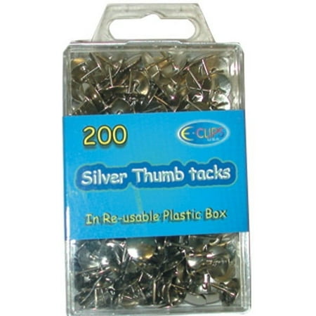 Thumb Tacks - assorted colors - 200 count Case Pack 48