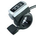 thumbnail image 1 of Thumb Throttle Speed Controller LED Display Battery Power Indicator Electric Bike Throttle Handle Accelerator - 36V,1 x Thumb Throttle Speed Controller,Black, 1 of 6
