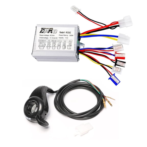 Thumb Twist Throttle Accelerator w/ 36V 350W Speed Controller Brush Motor for Electric Go Kart Razor Pit Dirt Bike Trail ATV UTV Drift Trike Golf Cart Quad Buggy Dune Moped 4 Wheeler Tricycle Taotao