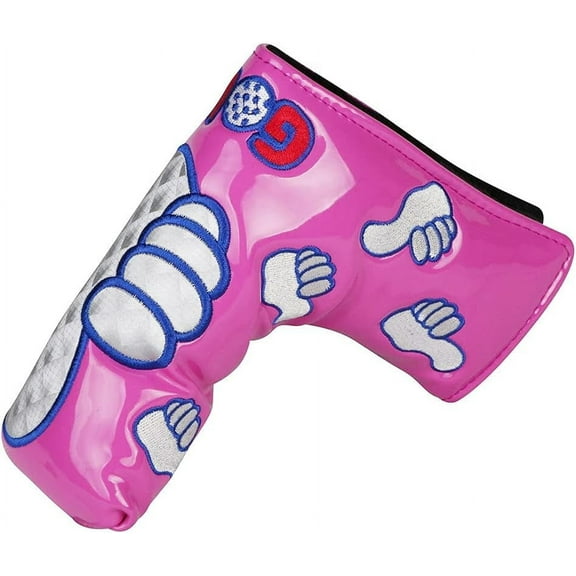 Thumb UpGolf Blade Putter Headcover with V- Closure PU Leather Head Cover for Golf Putter Club Head