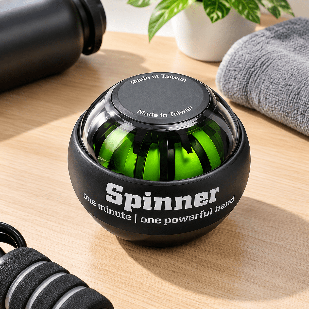 Thumb-Wind Start Standard Hand Strengthener Gyro Ball for Grip Strength ...