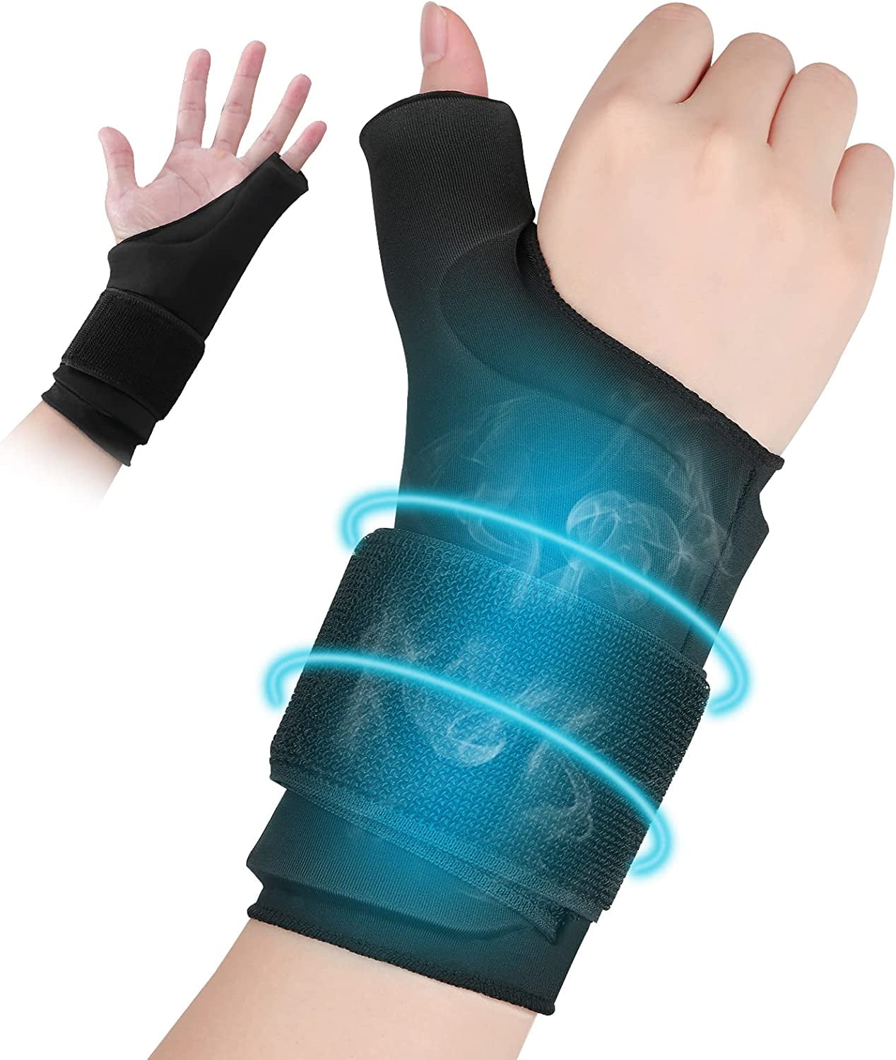 Thumb Wrist Ice Pack for Pain Relief, Soft Gel Cold Pack for Hot & Cold Therapy, Reusable for