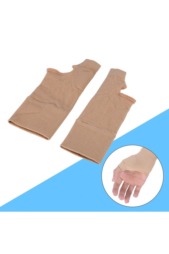 Thumb Wrist Support, Beige Bone Care Comfortable Arthritis Gloves Composite Material 1 Pair for Men