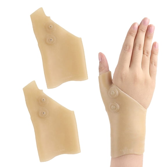 Thumb Wrist Support Brace (2 Pcs), Gel Arthritis Fingerless Glove For Pain Relief, Waterproof Wrist Compression Sleeve Splint