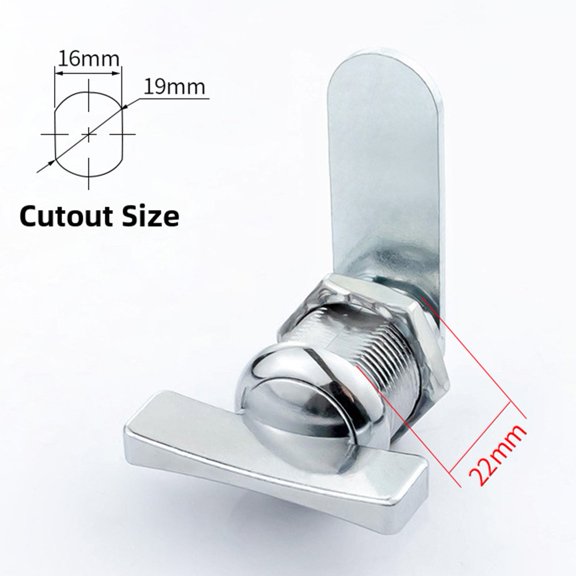 Thumb cam lock latch for RV storage door non locking keyless bolt on camper use