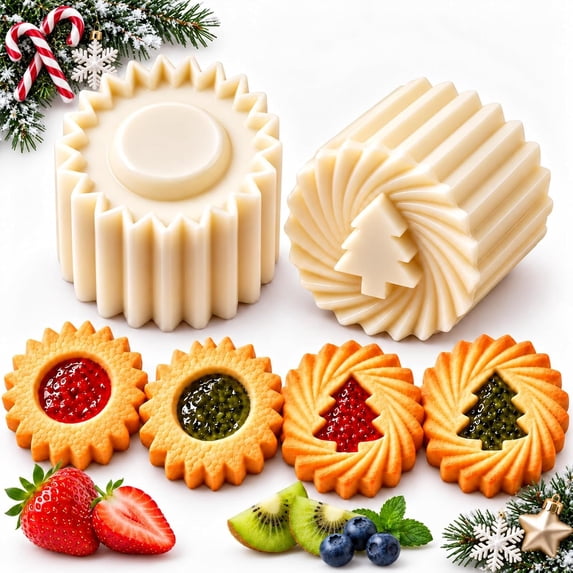 Thumbprint Cookie Press, Double-Sided Thumbprint Cookie Molds with ...