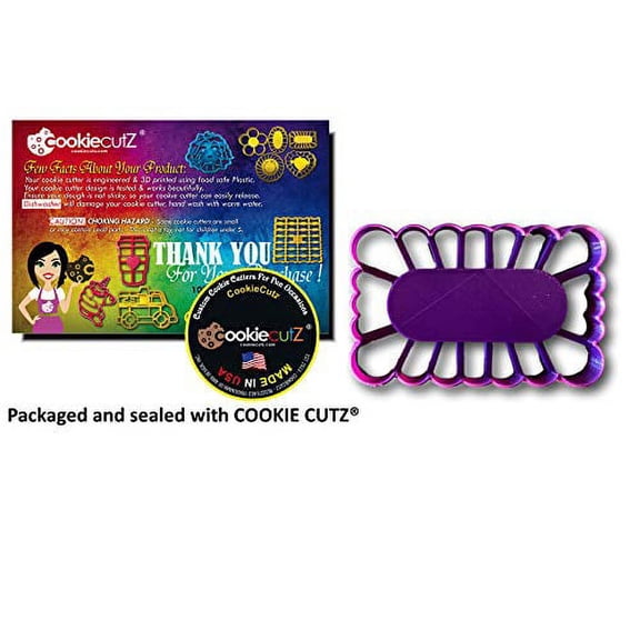 Thumbprint Rectangle Cookie Cutter (3.5")- Fast Shipping - Sharp Edges - Exceptional Quality