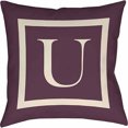 thumbnail image 1 of Thumbprintz Classic Block Monogram Decorative Pillow, Eggplant, 1 of 1