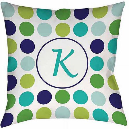 Thumbprintz Dots Monogram Green Decorative Pillows