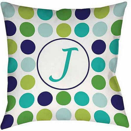 Thumbprintz Dots Monogram Green Decorative Pillows