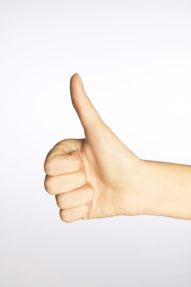Thumbs Up Canvas Art - Alan Marsh Design Pics (12 x 18)
