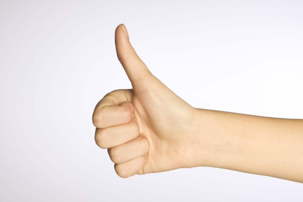 Thumbs Up Canvas Art - Alan Marsh Design Pics (36 x 24)