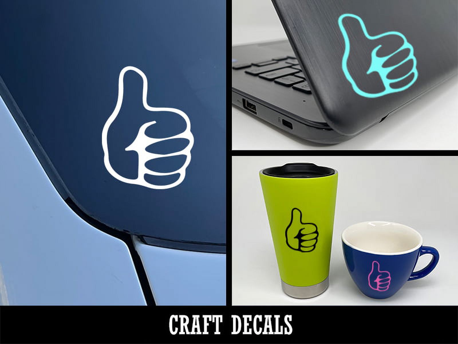 Thumbs Up Down Craft Vinyl Indoor Outdoor Decal Sticker - Lime Green ...