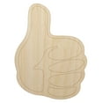 thumbnail image 1 of Thumbs Up Down Wood Shape Unfinished Piece Cutout Craft DIY Projects - 6.25 Inch Size - 1/4 Inch Thick, 1 of 7