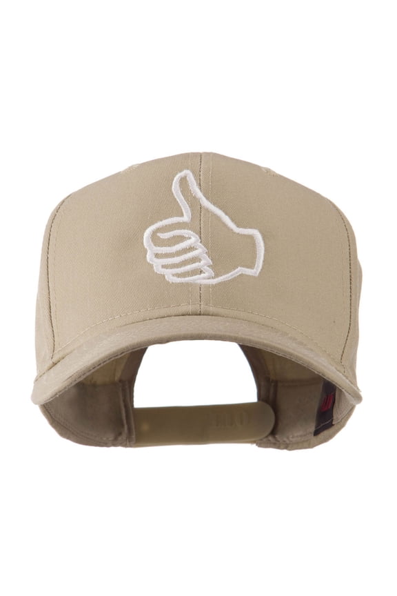 Thumbs Up Embroidered Cap - Khaki OSFM