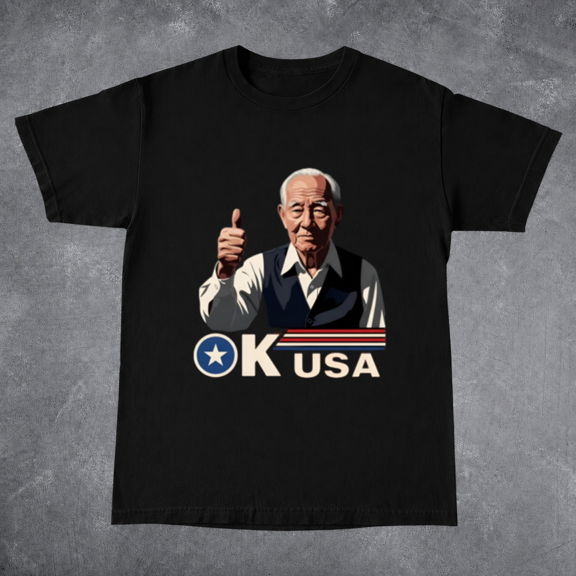 Thumbs Up Grandpa OK USA Funny Patriotic Grandfather Gift Unisex T-ShirtPlus Size S–5XL Available