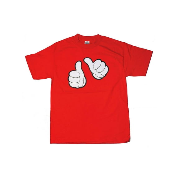 Thumbs Up Graphic T-shirt Red, Large