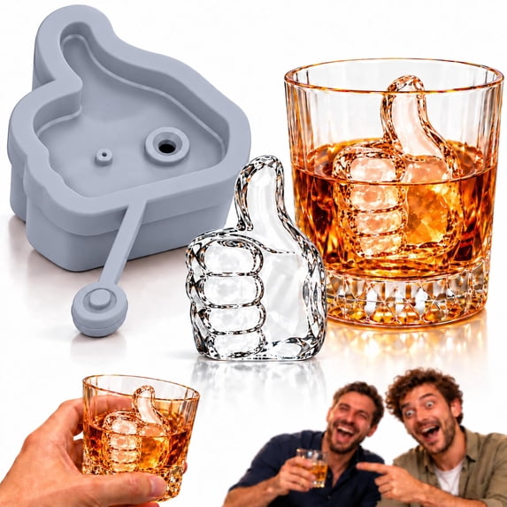 Thumbs Up Ice Cube Mold, 4 Inch Silicone Mold for Whiskey, Novelty Ice ...