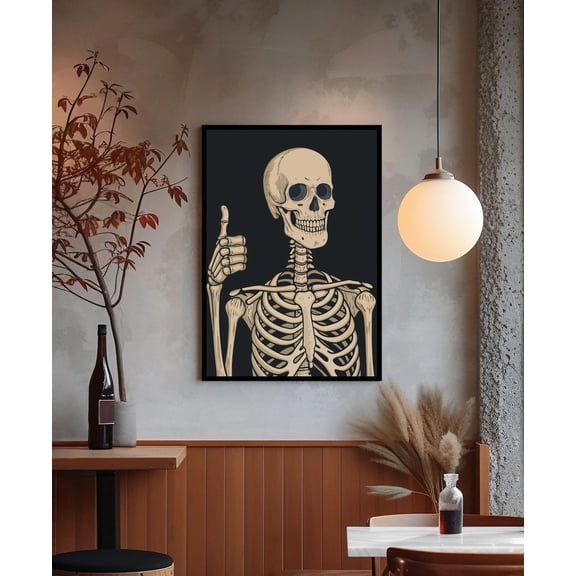 Thumbs Up Wall Art For Spooky Season Decor Design1 Unframed Paper Print