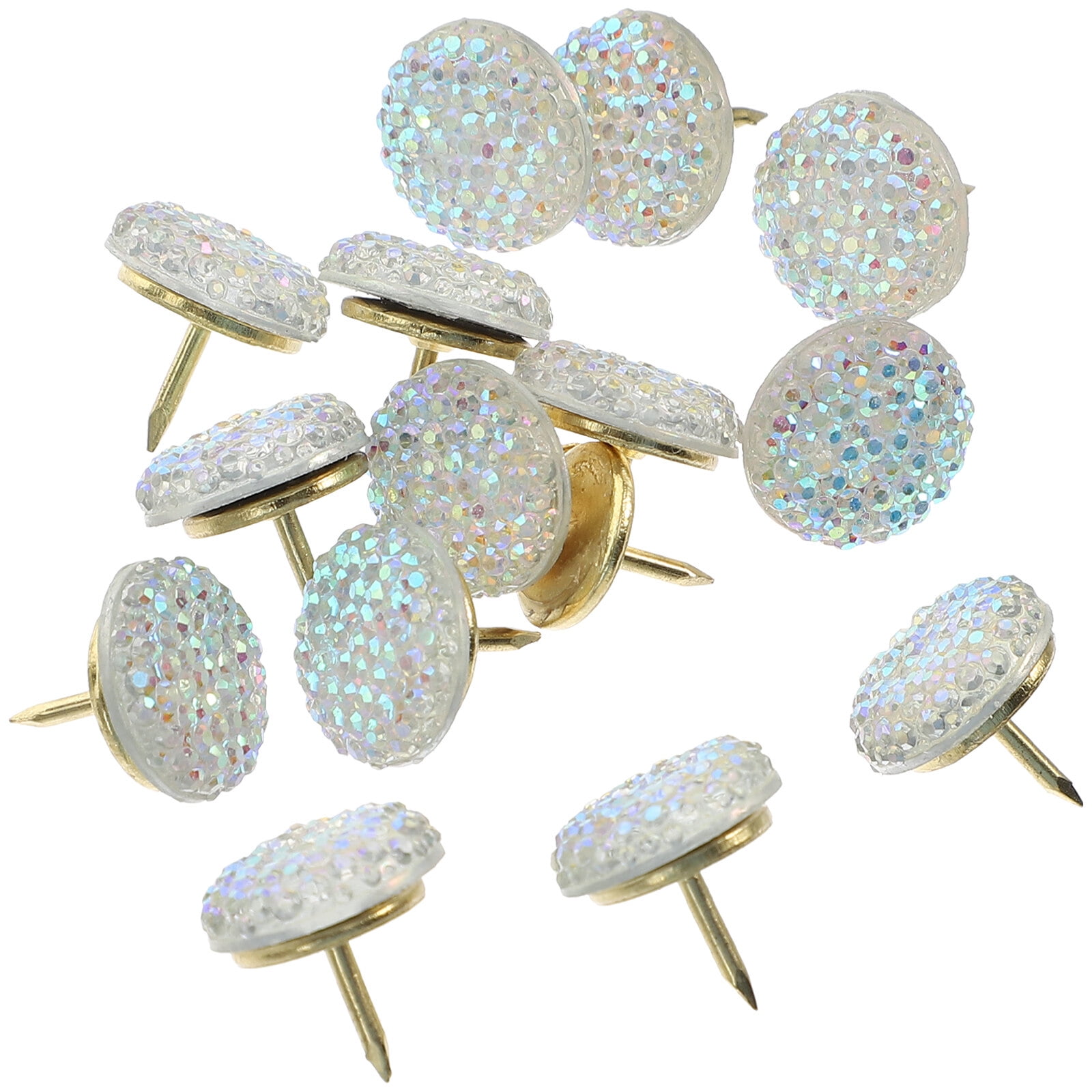 Thumbtacks Map 15Pcs Rhinestone Push Round Head Board Diamond Candy
