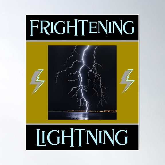 Thunder Bolts Poster Wall Art, Modern Wall Decor For Living Room Bedroom, 8x12 UNFRAMED