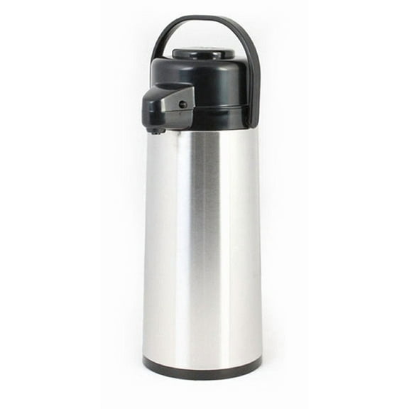 Thunder Group 2.5 Liter (84 oz.) Push Button, Stainless Steel Body Airpot | Model No. ASPS025 - Silver