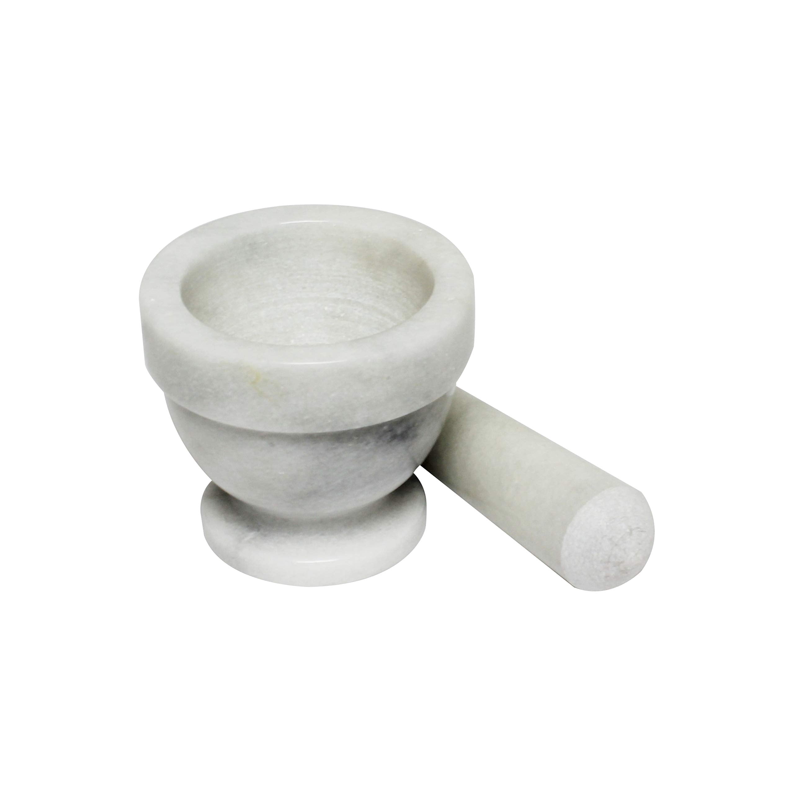 Thunder Group 5-Inch Marble Mortar And Pestle - Herb Grinder, Spice Crusher