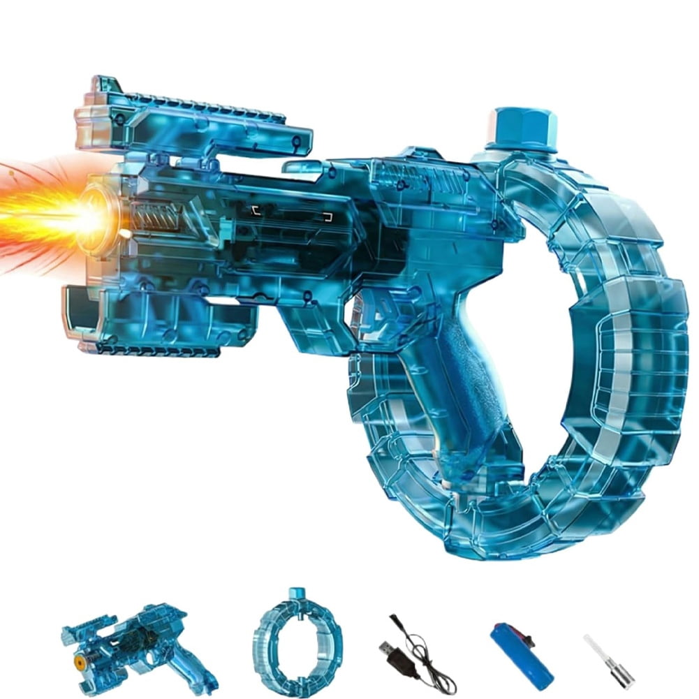 Thunder Jet Water Gun,Mechanical Transforming Electric Water Gun,Electric Water 𝙗laster With Strobe Lights,Long Range & Mechanical Deformation,Outdoor Water Game Gift Boys Girls